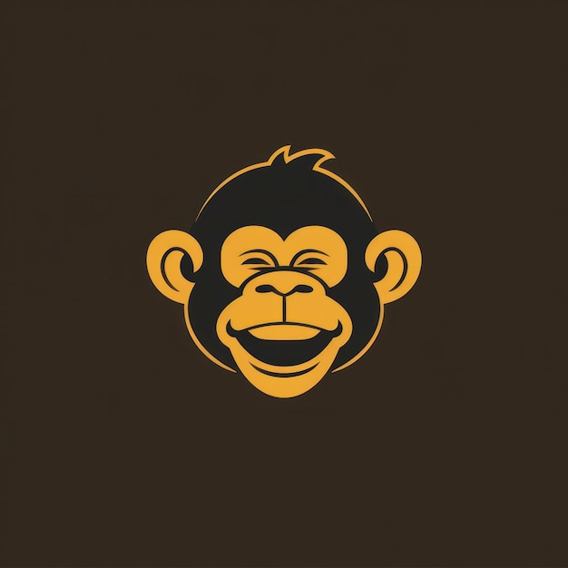 Monkey Vector Logotype Generatieve AI