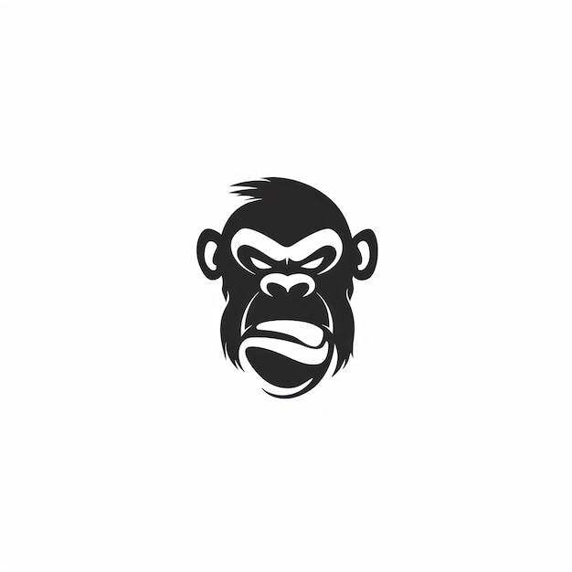 Monkey Vector Logotype Generative AI