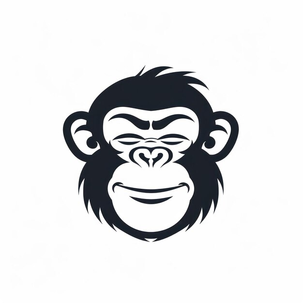 Photo monkey vector logotype generative ai