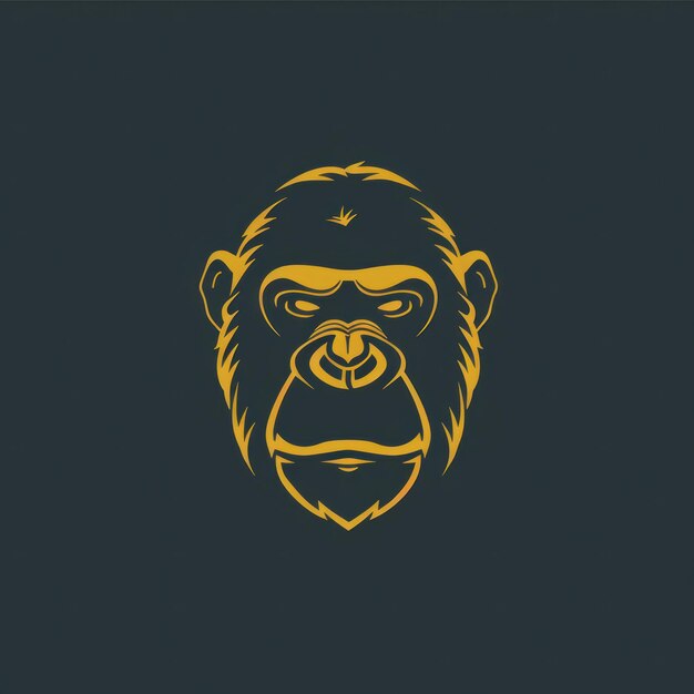 Photo monkey vector logotype generative ai