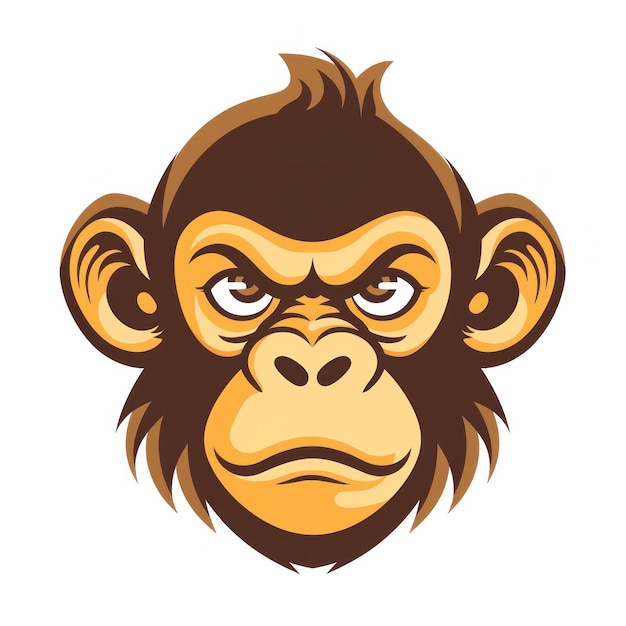 Monkey Vector Logotype Generative AI