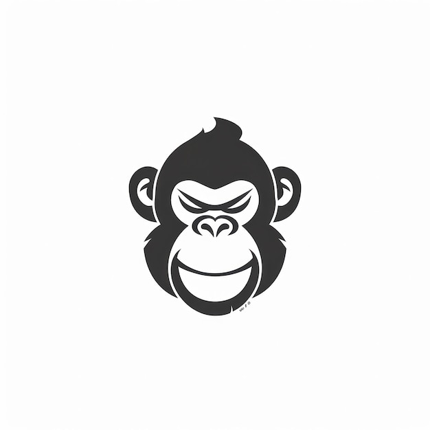 Photo monkey vector logotype generative ai