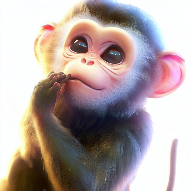 Cute Monkey Has Big Eyes Staring Straight Into The Camera Background, Monkey  Picture Meme, Monkey, Animal Background Image And Wallpaper for Free  Download