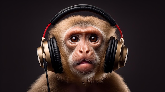 Monkey With Headphones Images – Browse 3,989 Stock Photos, Vectors, and  Video