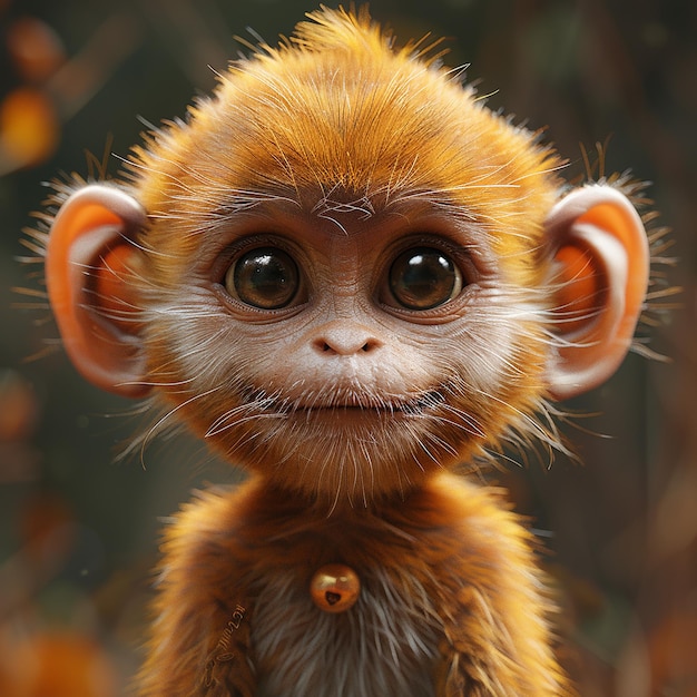 Photo a monkey with a necklace around its neck