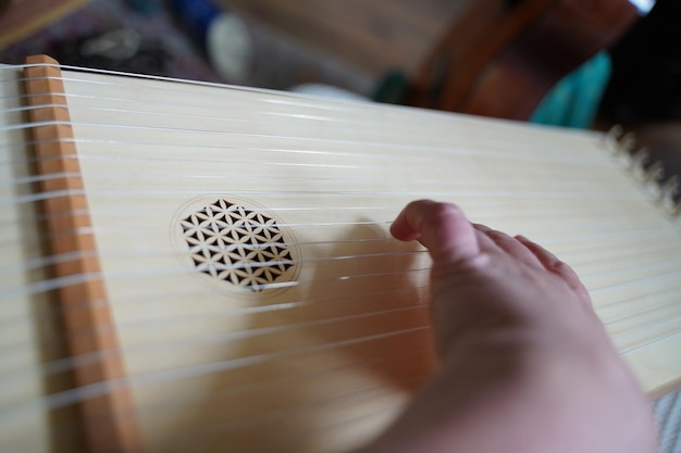 Photo monochord sound healing instrument