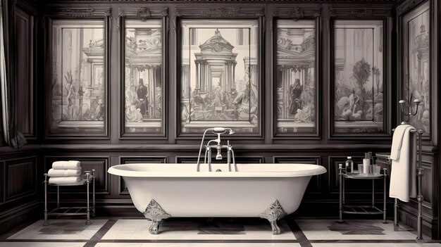 Foto design del bagno monocromatico