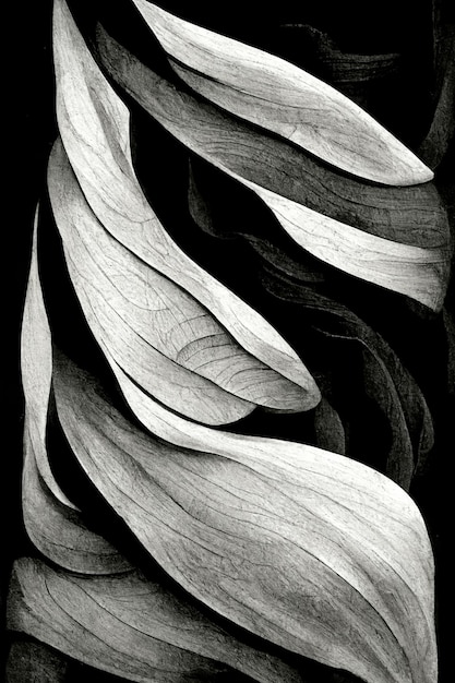 Monochromatic Black and White Abstract Wood Design