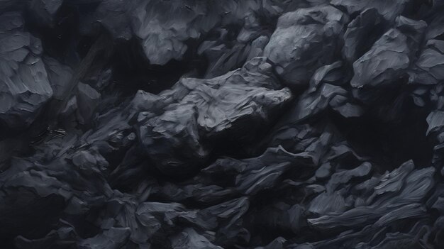 Monochromatic Canvas Painting Of A Body In Rocks