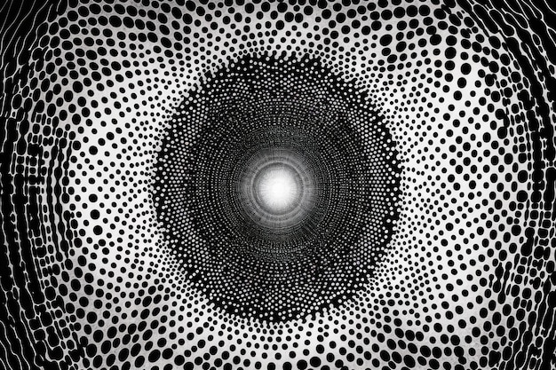 Photo monochromatic circular object generative ai