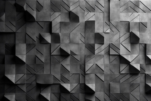 Monochromatic image of a concrete wall with shadows and texture Generative AI