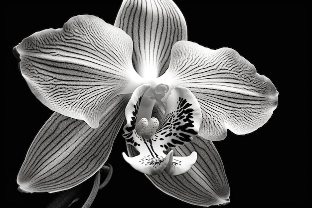 Monochromatic Orchid Sketch