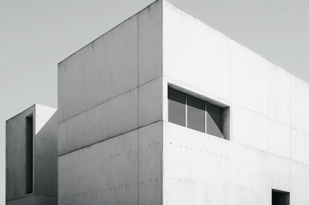 도시 건축의 흑백 사진 Generative AI