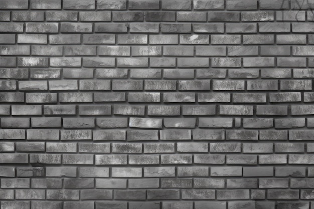 Photo monochromatic view of a textured brick wall