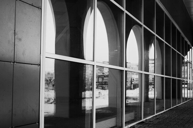 Monochrome architecture glass arches