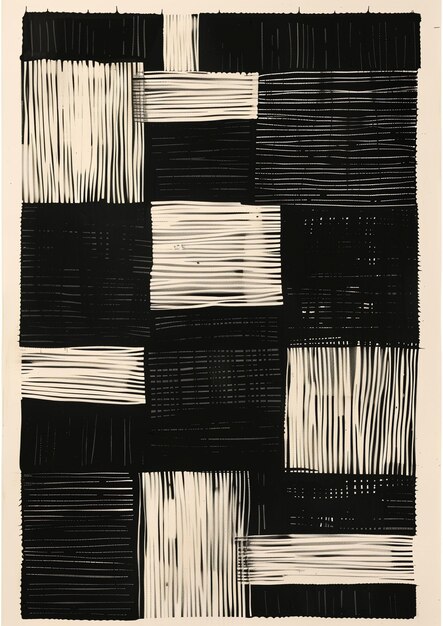 흑백 패턴 을 특징 으로 하는 단색 미술품