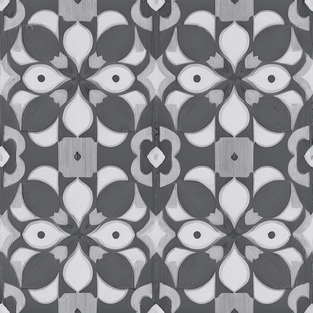 Monochrome background with retro pattern design