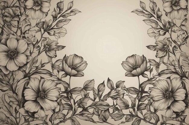 Photo monochrome floral patterns