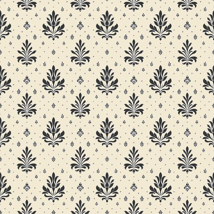 Photo monochrome floral wallpaper