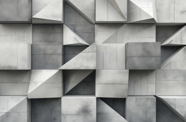 Photo monochrome geometric concrete wall