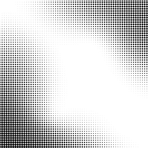 Monochrome gradiënt halftone stippen achtergrond Abstracte kleine grunge stippen op witte achtergrond