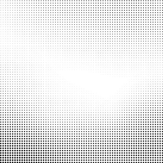 Monochrome gradiënt halftone stippen achtergrond Abstracte kleine grunge stippen op witte achtergrond