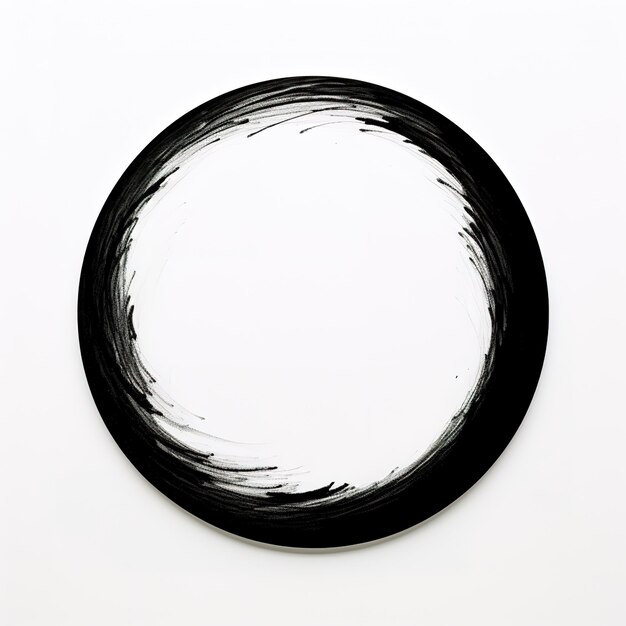 Photo monochrome magic a closeup of abstract black and white circle art for modern design