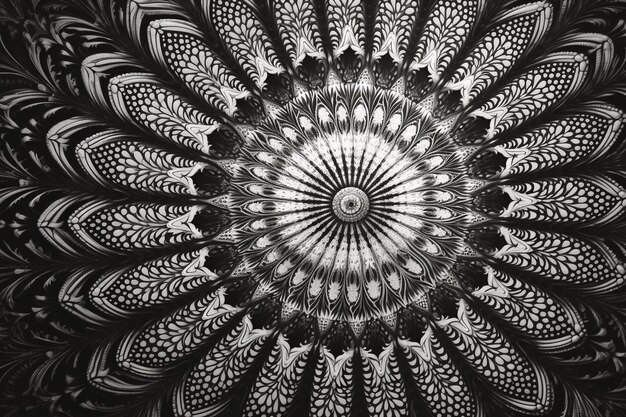 Foto sfondio del mandala monocromatico