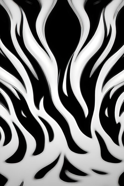 Monochrome Patterned Zebra Art Illustration