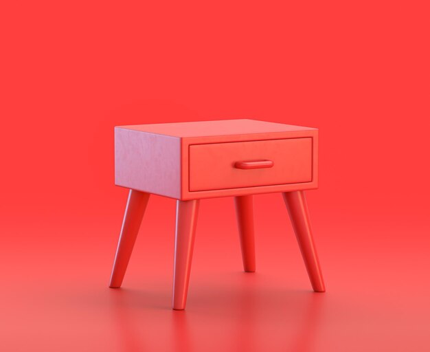 Monochrome single redcolor nightstand single colors 3d
icon