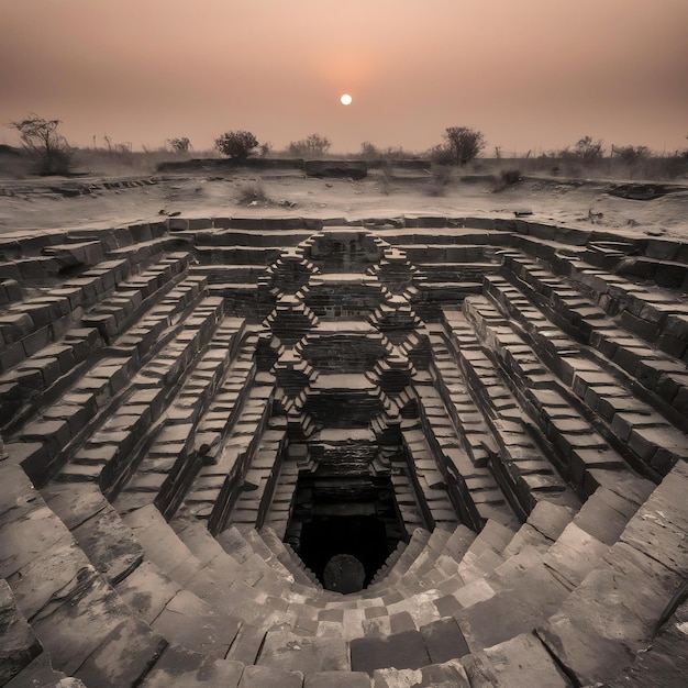 Photo monochrome stepwells