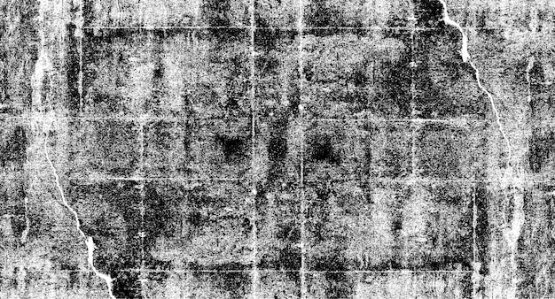 Monochrome texture composed of irregular graphic elements. Distressed uneven grunge background.