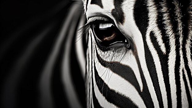 Foto monochroom zebra