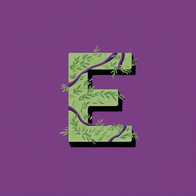 Photo monogram logo of letter e