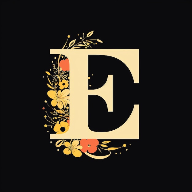 Photo monogram logo of letter e