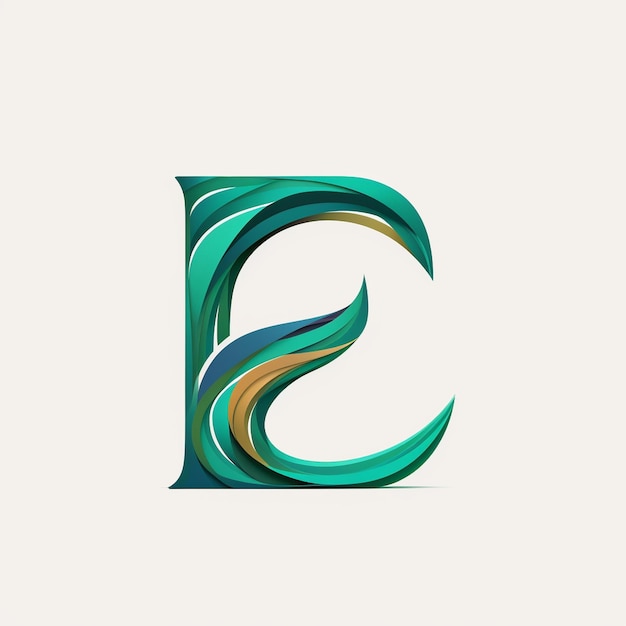 Photo monogram logo of letter e