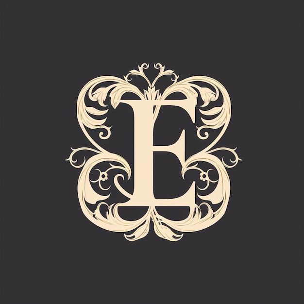 Photo monogram logo of letter e