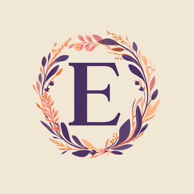 Photo monogram logo of letter e