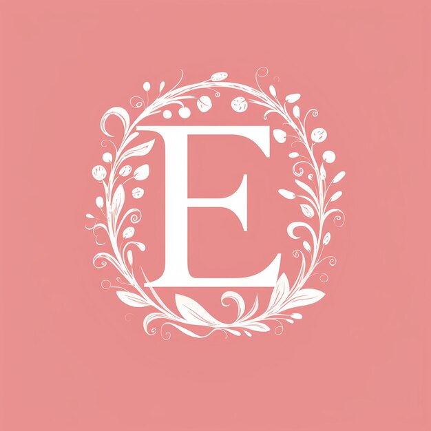 Photo monogram logo of letter e