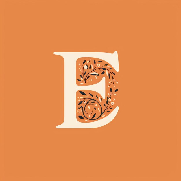 Photo monogram logo of letter e