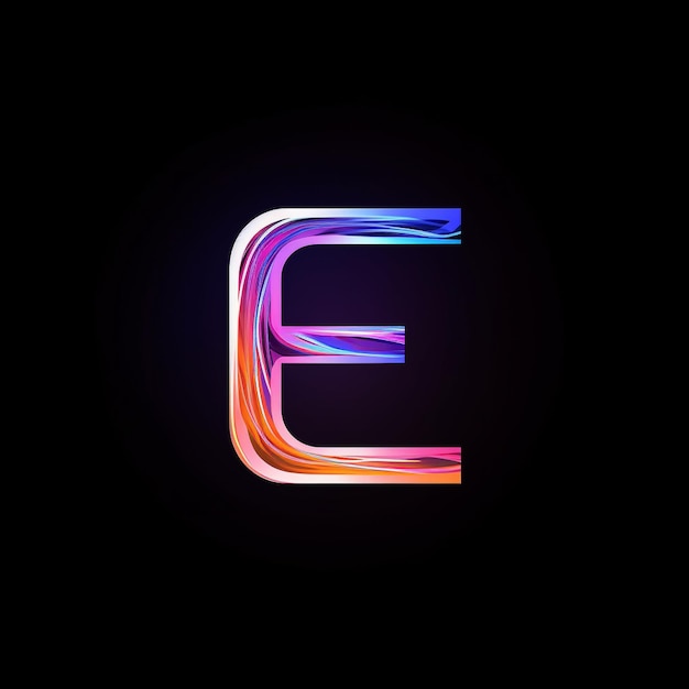 Photo monogram logo of letter e