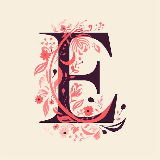 Photo monogram logo of letter e