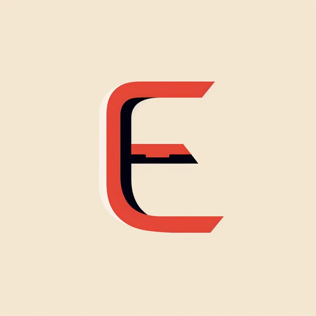 Photo monogram logo of letter e