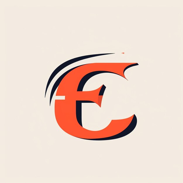 Photo monogram logo of letter e