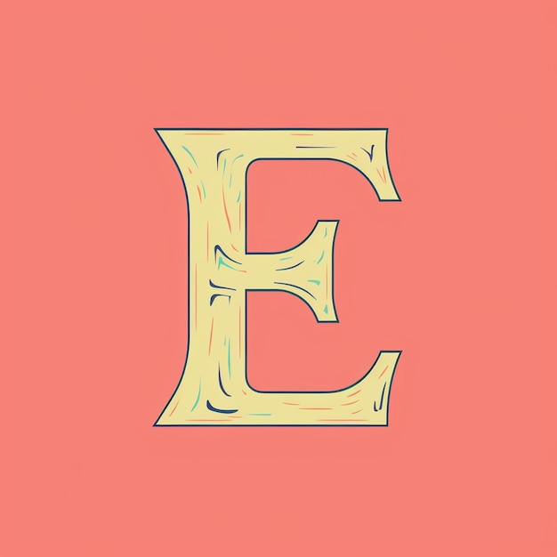 Foto monogramlogo van de letter e