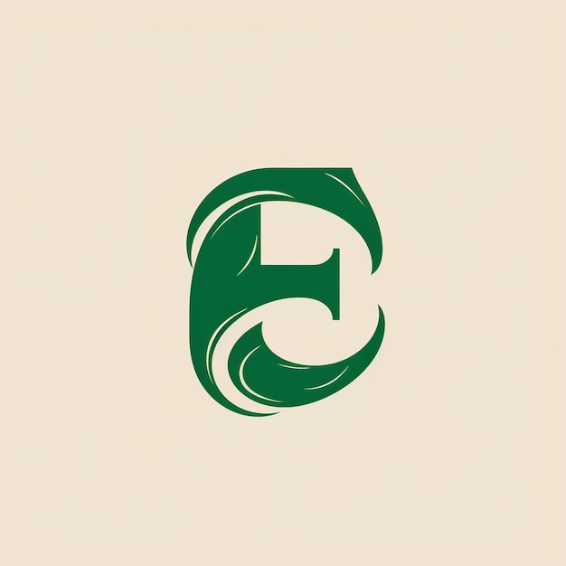 Foto monogramlogo van de letter e