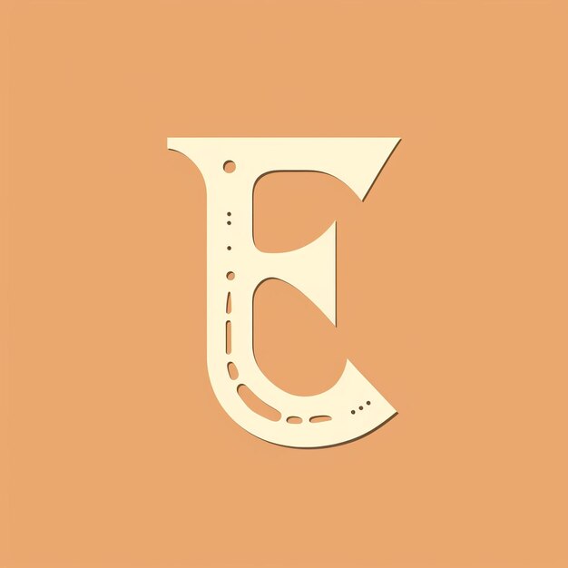 Foto monogramlogo van de letter e