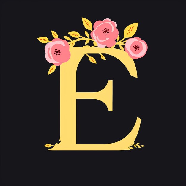 Foto monogramlogo van de letter e