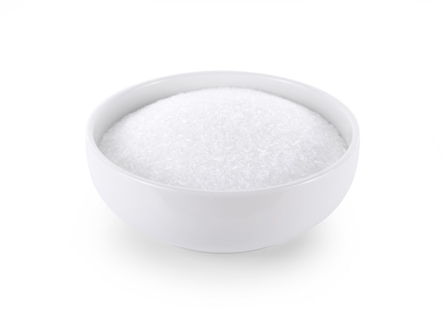 monosodium glutamate on white background