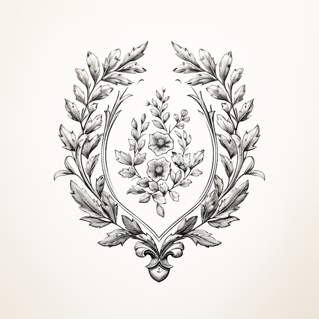 Photo monotone shield emblem logo